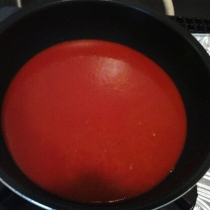 トマト缶で作りました～　簡単でおいしくできました。ごちそうさまです☆